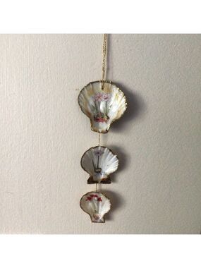 Handpainted shell wall hanging